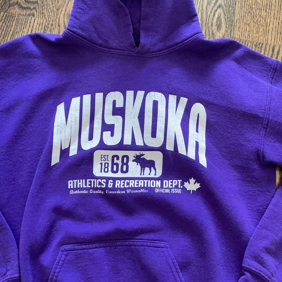 Muskoka bear hoodie.  Unisex. Size 10/12 - Picture 2 of 6